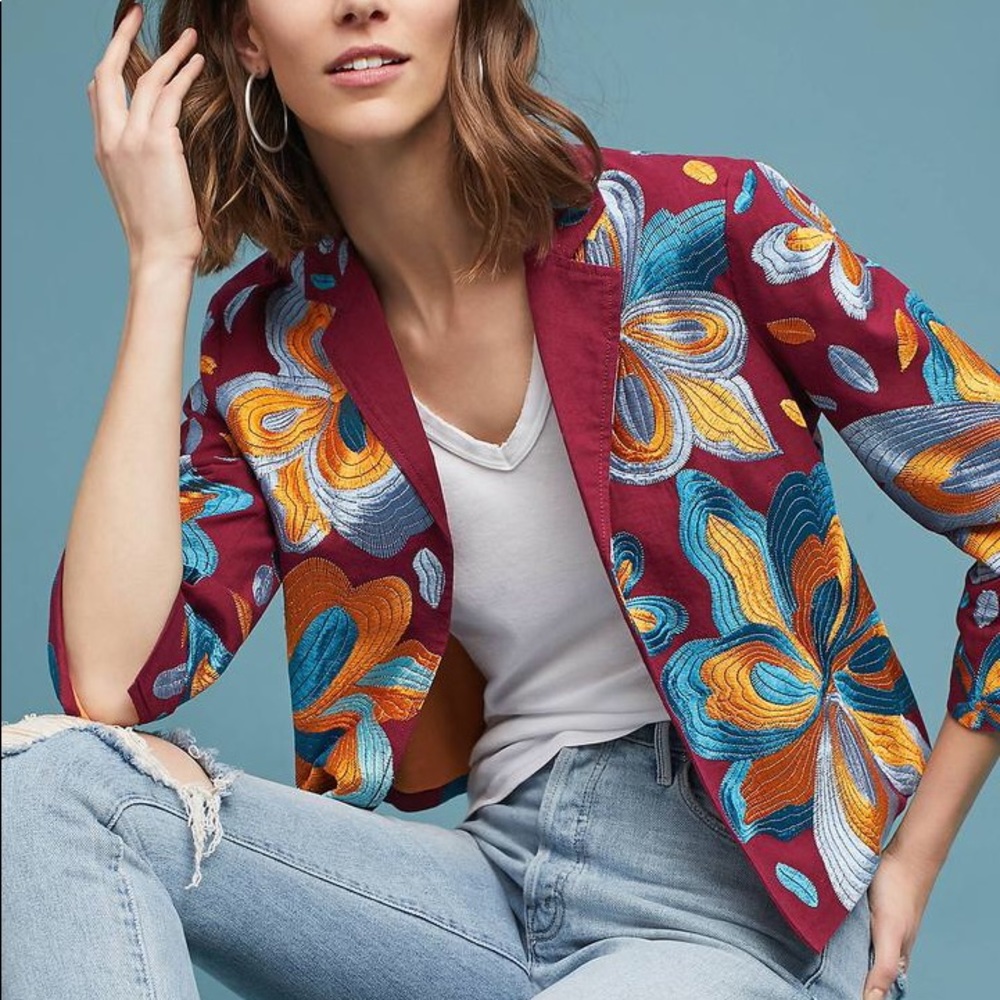 ✨ANTHRO✨Ett:twa Woodstock Embroideried Jacket - Picture 2 of 8